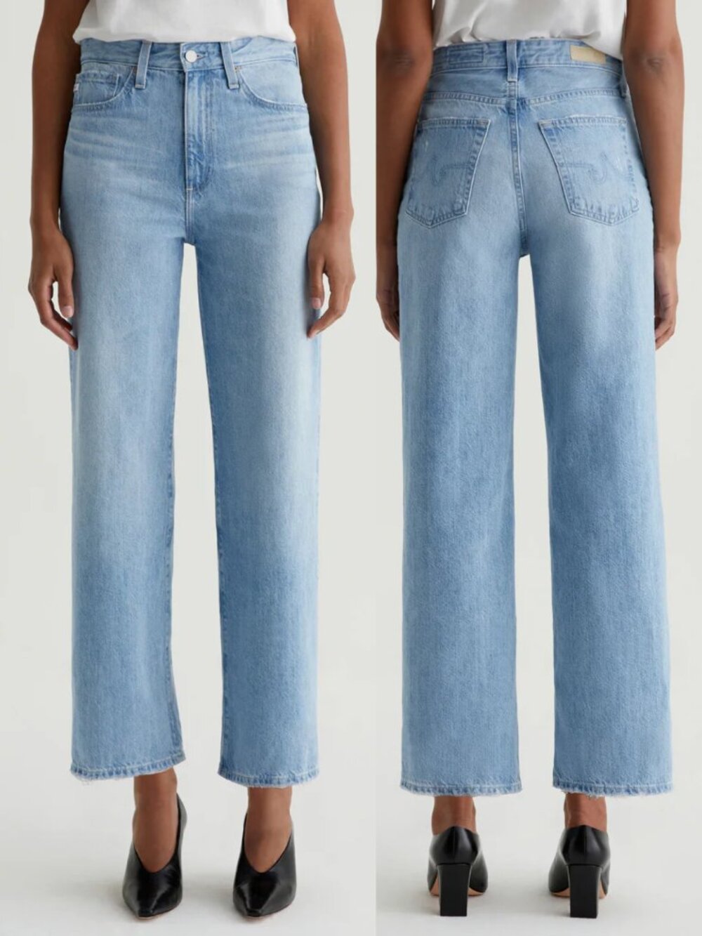 AG ADRIANO GOLDSCHMEID Kora High Rise Wide Leg Jeans Womens 25 Casual Minimalist